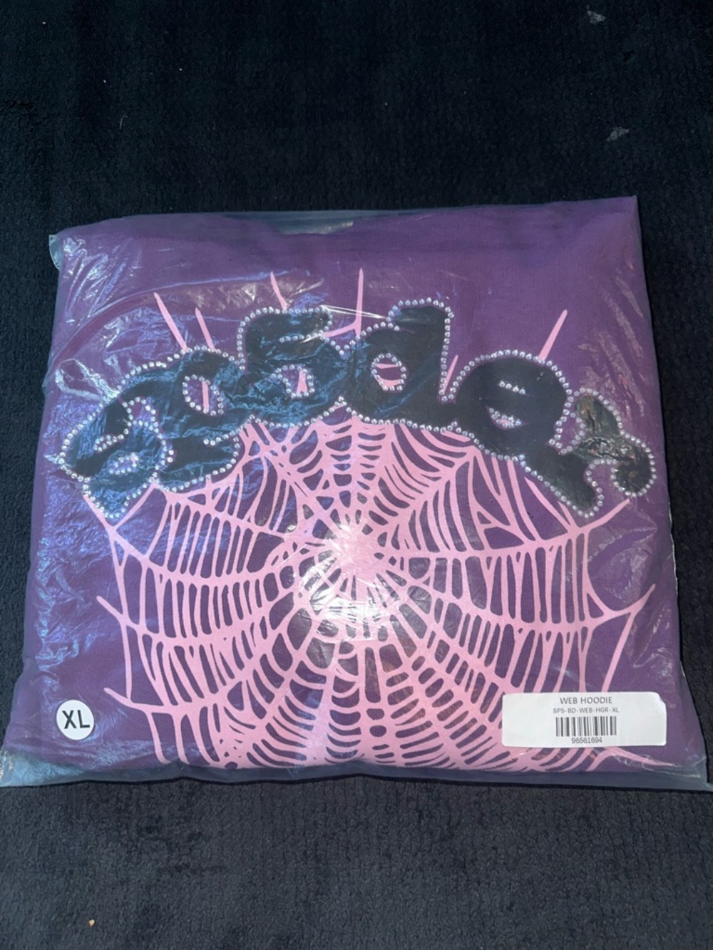 Sp5der Purple Web Hoodie